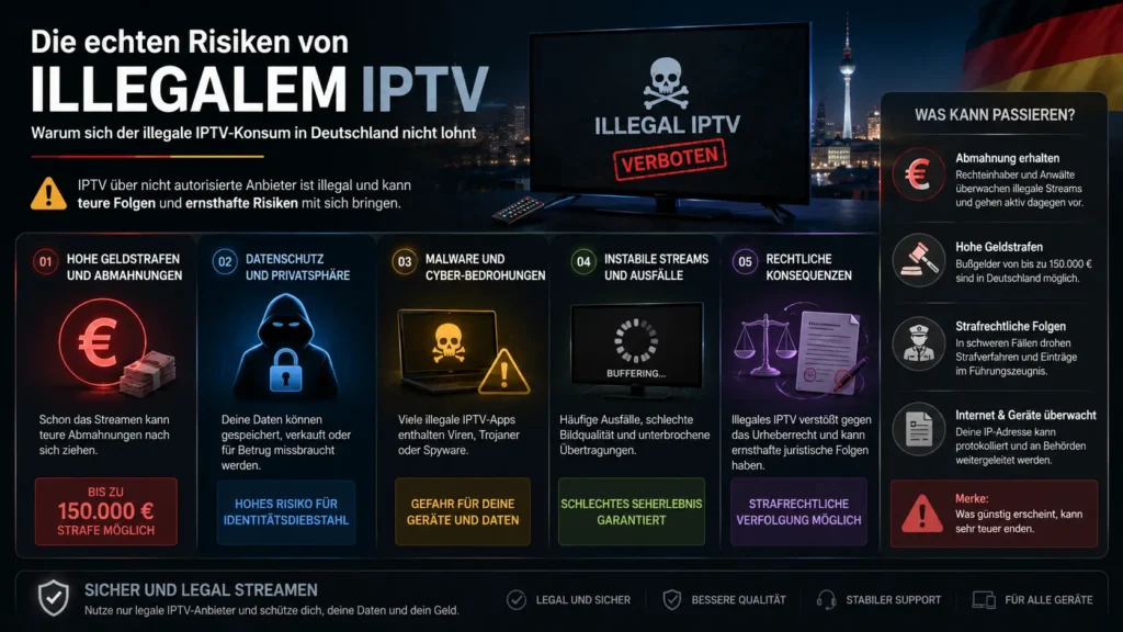 Strafe illegales IPTV Deutschland
