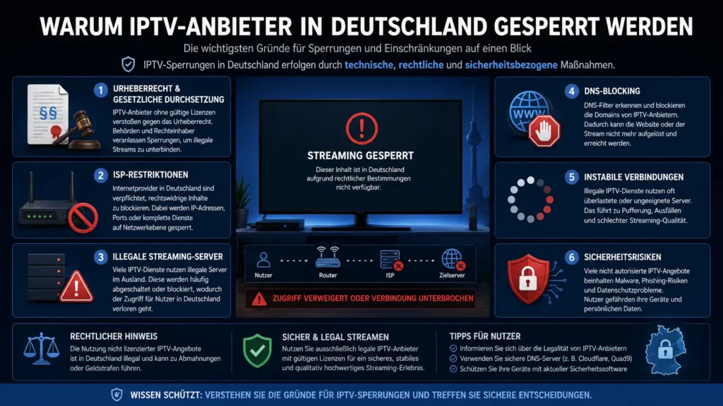 illegaler IPTV Dienst gesperrt was tun
